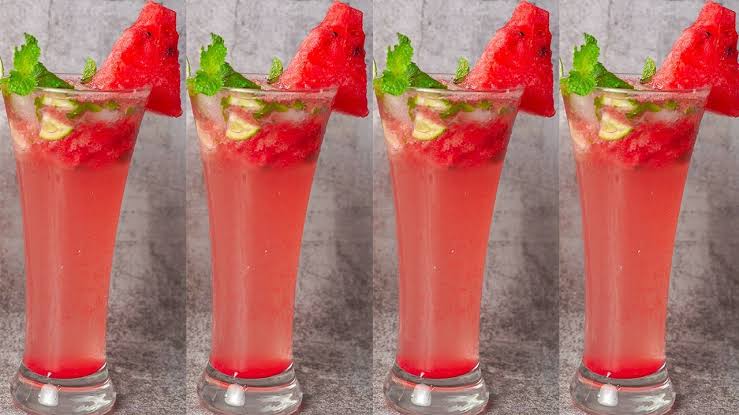 Summer time refreshing Watermelon Mojito mocktail recipe