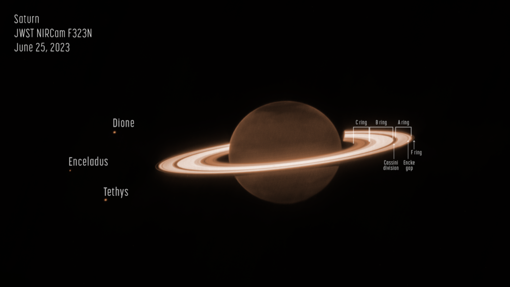James Webb Space Telescope Sees Saturn’s Rings in New Light